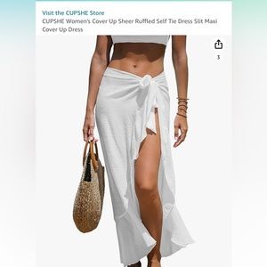 NWT Cupshe White Swim Skirt Cover Up